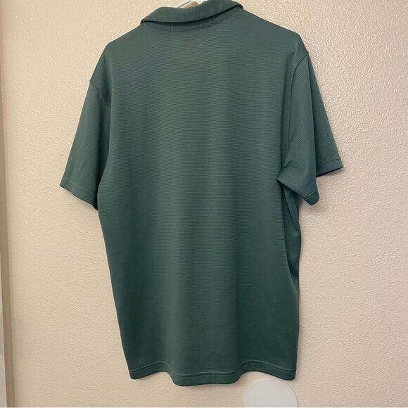 Under Armour UA Playoff sage green stretch golf Polo performance Shirt XL - Picture 3 of 9